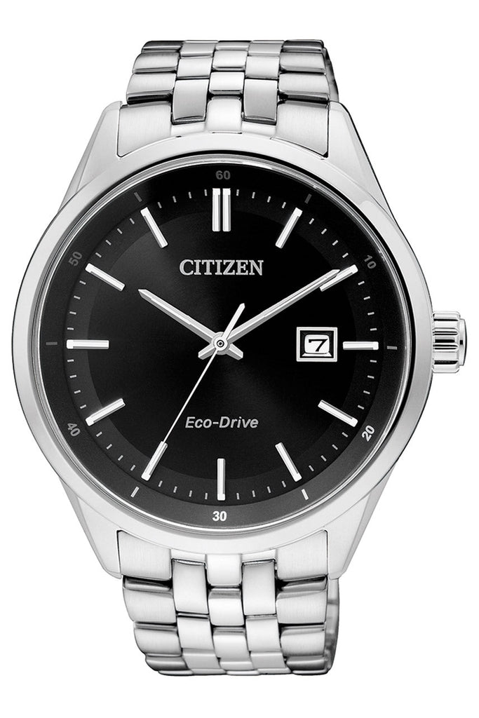Buy Shop Citizen Eco Drive Black Dial Silver Steel Strap Watch For Men - BM7250-56E USA Online