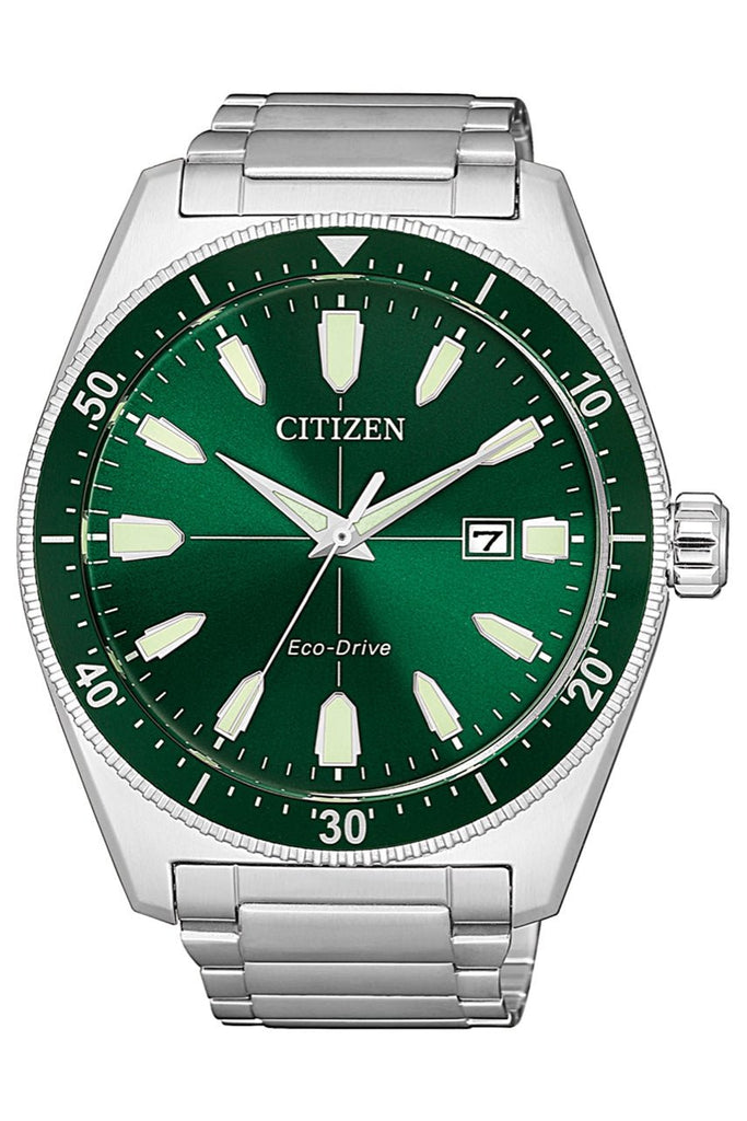 Buy Shop Citizen Eco Drive Vintage Green Dial Silver Steel Strap Watch For Men - AW1598-70X USA Online