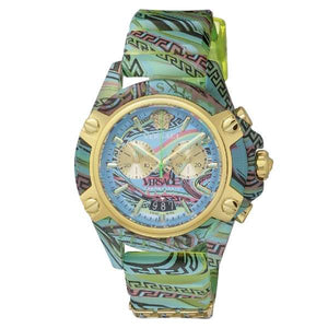 Buy Shop Versace Icon Active Chronograph Blue Dial Green Rubber Strap Watch For Men - VEZ701322 USA Online
