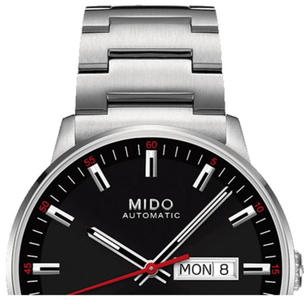 Buy Shop Mido Commander II Automatic Black Dial Silver Steel Strap Watch For Men - M021.431.11.051.00 USA Online