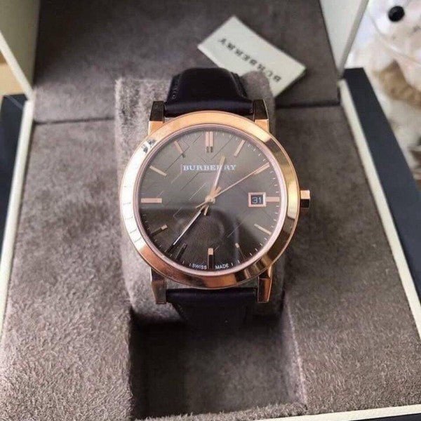 Buy Shop Burberry The City Brown Dial Brown Leather Strap Watch for Men - BU9013 USA Online
