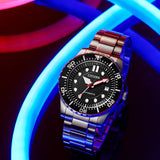 Buy Shop Citizen Mechanical Black Dial Silver Steel Strap Watch For Men - NJ0120-81E USA Online