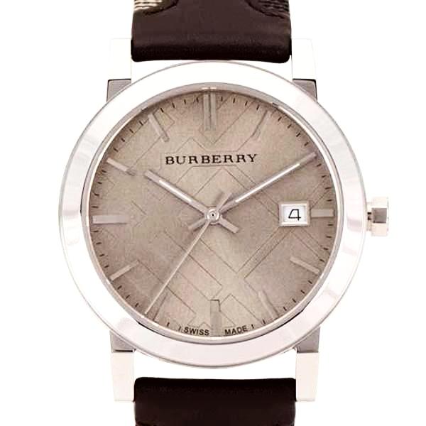 Buy Shop Burberry The City Grey Dial Leather Strap Watch for Men - BU9020 USA Online