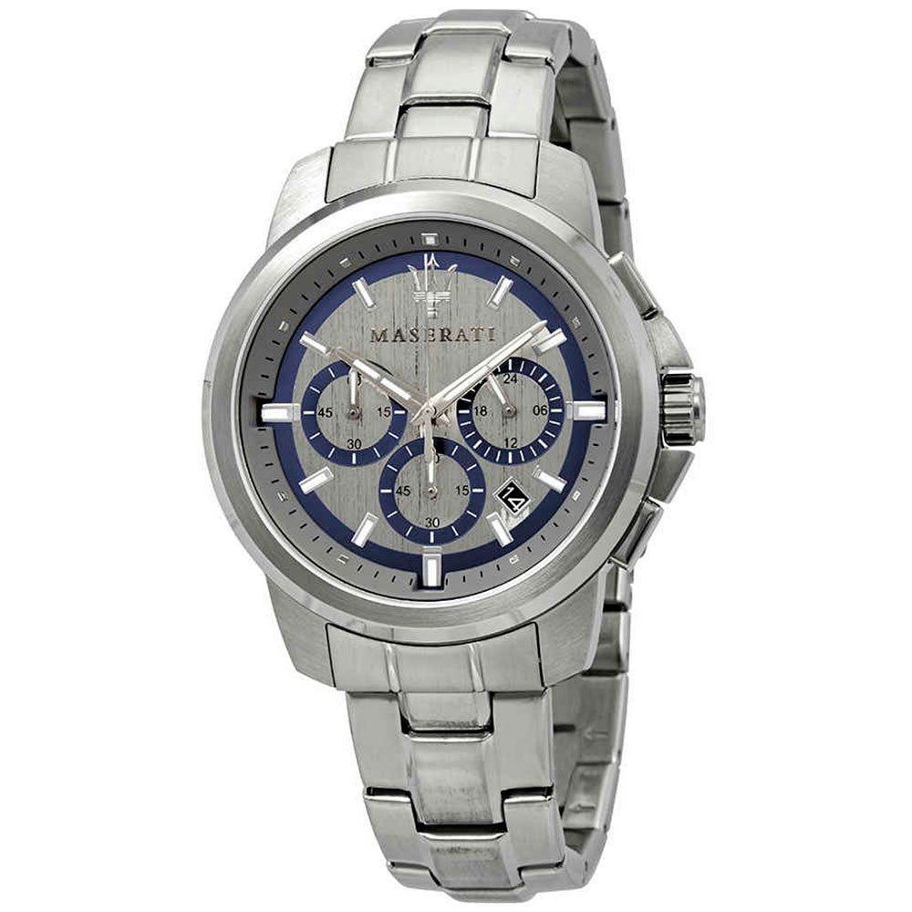 Buy Shop Maserati Successo Chronograph Silver Dial Silver Steel Strap Watch For Men - R8873621006 USA Online