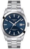 Buy Shop Tissot Gentlemen Powermatic 80 Silicium Blue Dial Silver Steel Strap Watch For Men - T127.407.11.041.00 USA Online