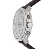 Buy Shop Tissot PRC 200 Chronograph Silver Dial Brown Leather Strap Watch For Men - T055.417.16.037.00 USA Online