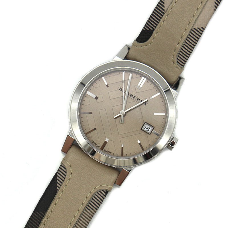 Buy Shop Burberry The City Beige Dial Tan Leather Strap Watch for Women - BU9021 USA Online