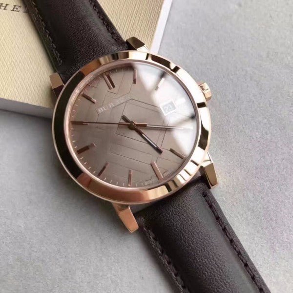 Buy Shop Burberry The City Brown Dial Brown Leather Strap Watch for Men - BU9013 USA Online