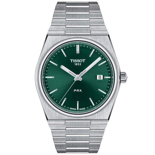 Buy Shop Tissot PRX Green Dial Silver Steel Strap Watch For Men - T137.410.11.091.00 USA Online