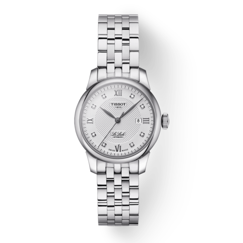 Buy Shop Tissot Le Locle Lady Automatic Diamonds Silver Dial Silver Steel Strap Watch For Women - T006.207.11.036.00 USA Online