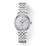 Buy Shop Tissot Le Locle Lady Automatic Diamonds Silver Dial Silver Steel Strap Watch For Women - T006.207.11.036.00 USA Online