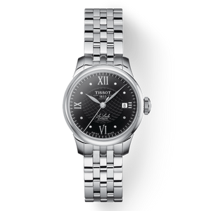 Buy Shop Tissot Le Locle Automatic Lady Black Dial Silver Steel Strap Watch For Women - T41.1.183.56 USA Online