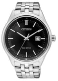 Buy Shop Citizen Eco Drive Black Dial Silver Steel Strap Watch For Men - BM7250-56E USA Online