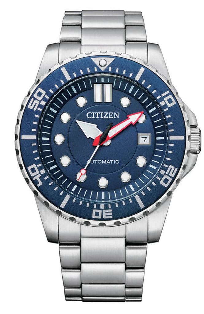 Buy Shop Citizen Promaster Mechanical Blue Dial Silver Steel Strap Watch For Men - NJ0121-89L USA Online