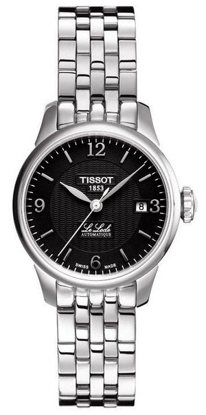 Buy Shop Tissot Le Locle Small Automatic Black Dial Silver Steel Strap Watch For Women - T41.1.183.54 USA Online