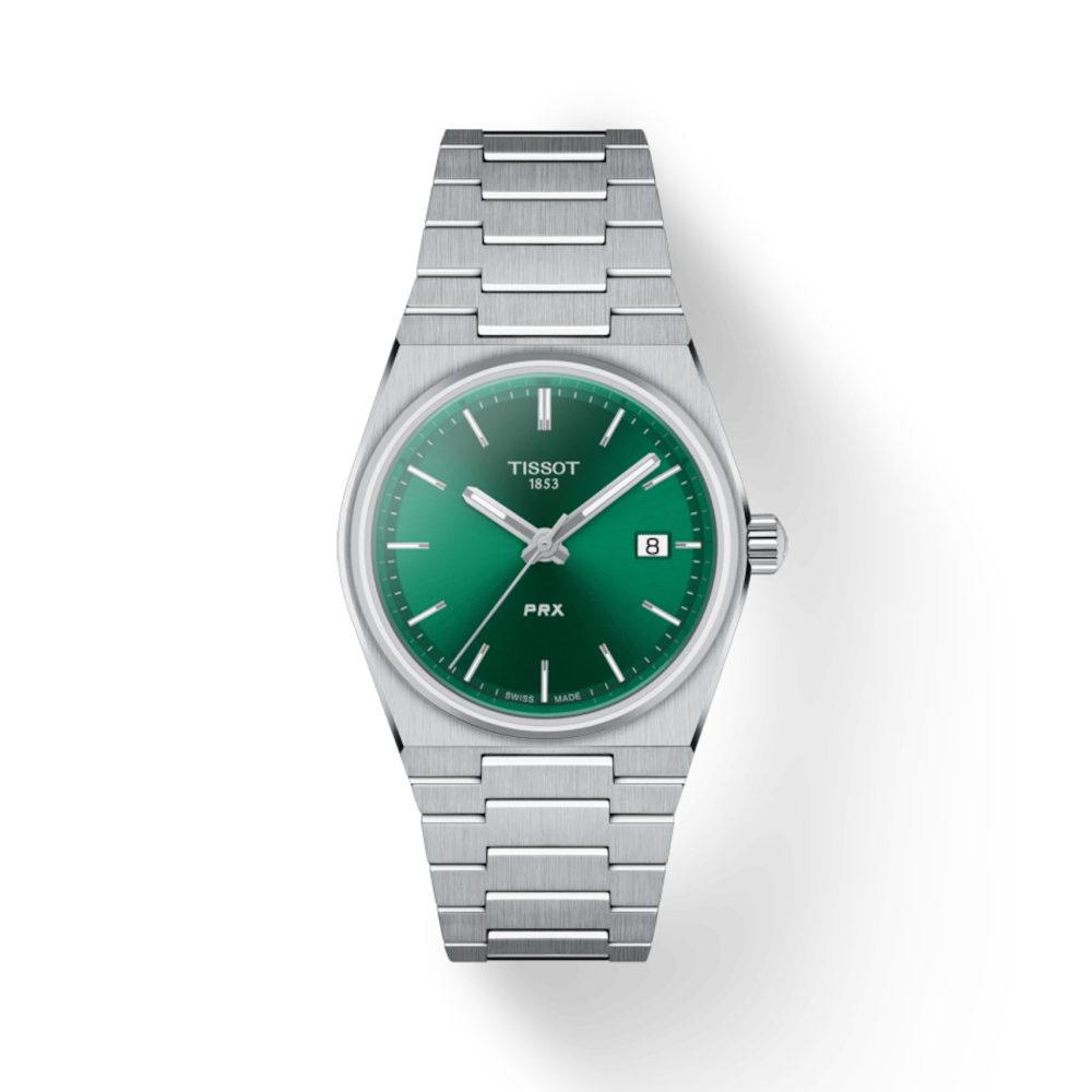 Buy Shop Tissot PRX Green Dial Silver Steel Strap Unisex Watch - T137.210.11.091.00 USA Online