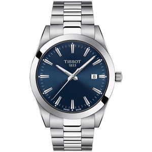 Buy Shop Tissot Gentleman Blue Dial Silver Steel Strap Watch For Men - T127.410.11.041.00 USA Online