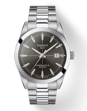 Buy Shop Tissot Gentleman Powermatic 80 Silicium Black Dial Silver Steel Strap Watch For Men - T127.407.11.061.01 USA Online