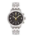 Buy Shop Tissot PRC 200 Chronograph Black Dial Silver Steel Strap Watch For Men - T055.417.11.057.00 USA Online