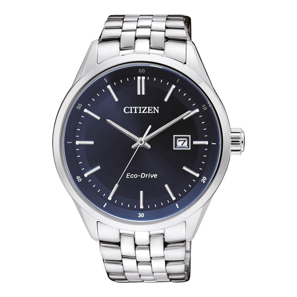 Buy Shop Citizen Eco Drive Blue Dial Silver Steel Strap Watch For Men - BM7250-56L USA Online