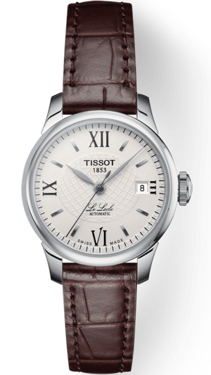 Buy Shop Tissot Le Locle Automatic Lady Silver Dial Brown Leather Strap Watch For Women - T41.1.113.77 USA Online
