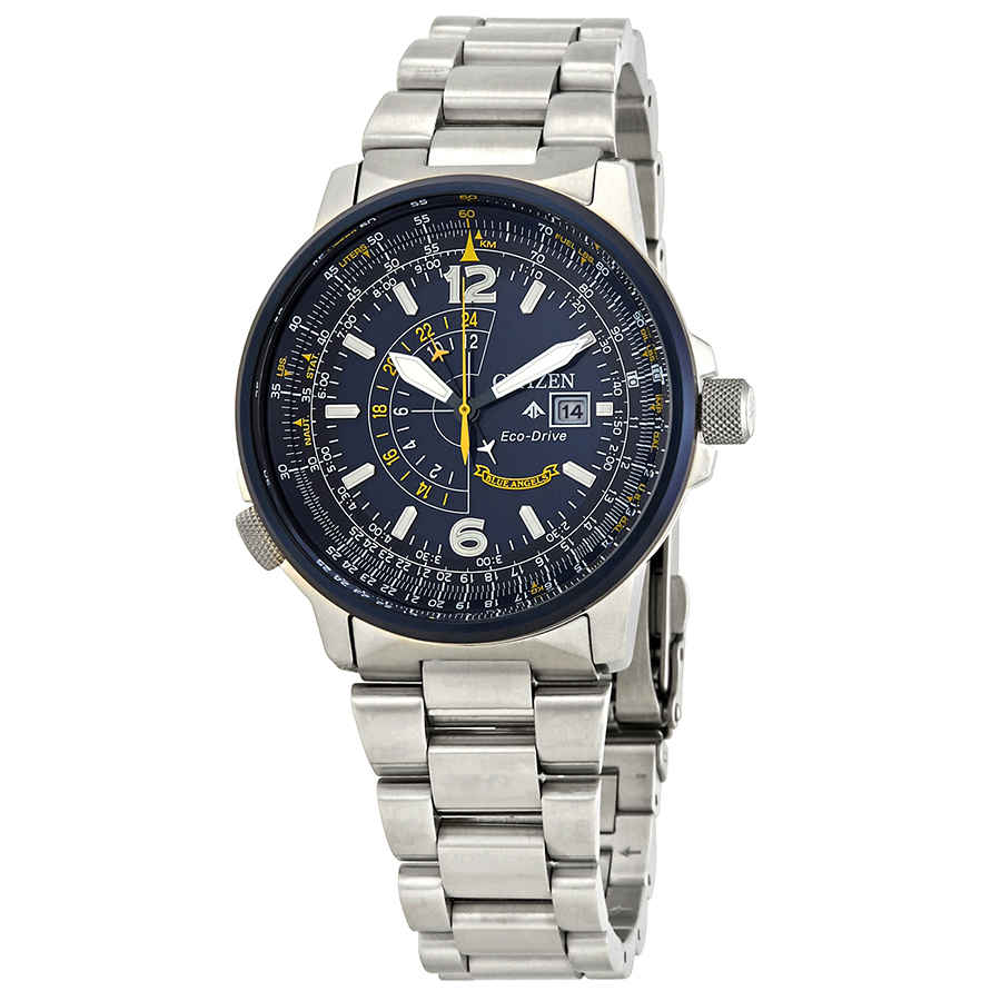 Buy Shop Citizen Promaster Nighthawk Eco Drive Navy Blue Dial Silver Steel Strap Watch For Men - BJ7006-56L USA Online
