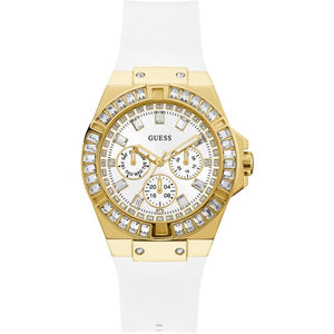 Buy Shop Guess Venus Diamonds White Dial White Rubber Strap Watch for Women - GW0118L5 USA Online