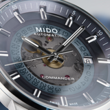 Buy Shop Mido Commander Automatic Gradient Black Dial Silver Steel Strap Watch For Men - M021.407.11.411.00 USA Online