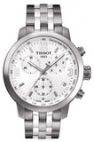 Buy Shop Tissot PRC 200 Chronograph White Dial Silver Steel Strap Watch For Men - T055.417.11.017.00 USA Online