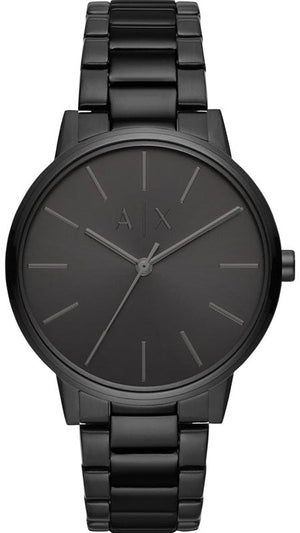 Buy Shop Armani Exchange Cayde Analog Black Dial Black Steel Strap Watch For Men - AX2701 USA Online