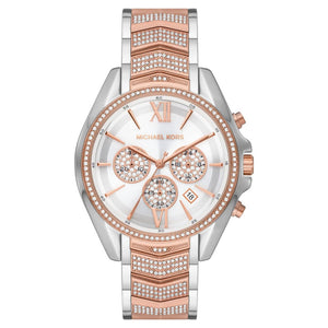 Buy Shop Michael Kors Whitney Chronograph Silver Dial Two Tone Steel Strap Watch For Women - MK7225 USA Online