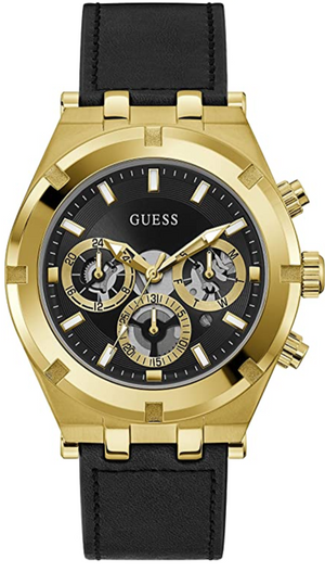 Buy Shop Guess Continental Black Dial Black Rubber Strap Watch for Men - GW0262G2 USA Online