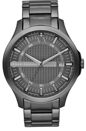 Buy Shop Armani Exchange Hampton Chronograph Grey Dial Grey Steel Strap Watch For Men - AX2135 USA Online