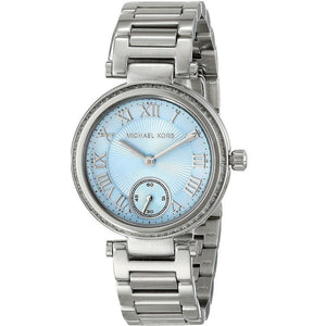 Buy Shop Michael Kors Skylar Quartz Blue Dial Silver Steel Strap Watch For Women - MK5988 USA Online