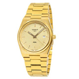 Buy Shop Tissot PRX Champagne Yellow Gold Dial Gold Steel Strap Watch for Men - T137.410.33.021.00 USA Online
