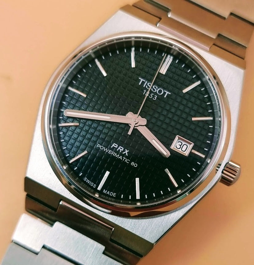 Buy Shop Tissot PRX Powermatic 80 Green Dial Silver Steel Strap Watch For Men - T137.407.11.091.00 USA Online