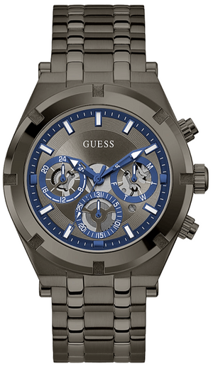 Buy Shop Guess Continental Grey Dial Grey Steel Strap Watch for Men - GW0260G3 USA Online