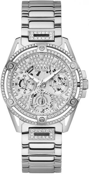 Buy Shop Guess Queen Quartz Silver Dial Silver Steel Strap Watch For Women - GW0464L1 USA Online