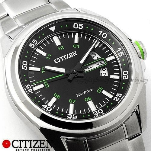 Buy Shop Citizen Eco Drive Urban Black Dial Silver Stainless Steel Watch For Men - AW0020-59EB USA Online