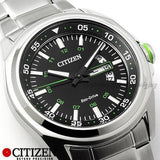 Buy Shop Citizen Eco Drive Urban Black Dial Silver Stainless Steel Watch For Men - AW0020-59EB USA Online