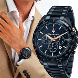 Buy Shop Maserati Traguardo Chronograph Blue Dial Blue Steel Strap Watch For Men - R8873612054 USA Online