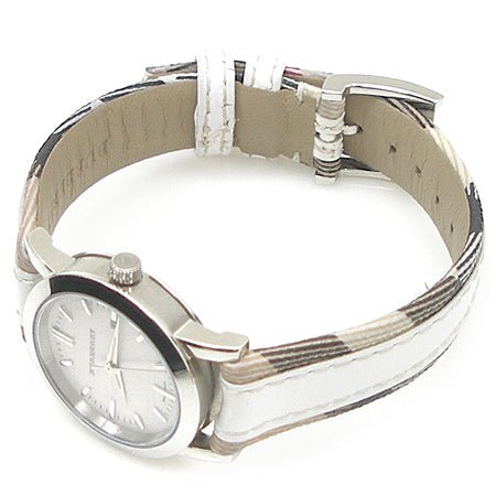 Buy Shop Burberry Heritage Nova Heritage White Dial Leather Strap Watch for Women - BU1395 USA Online
