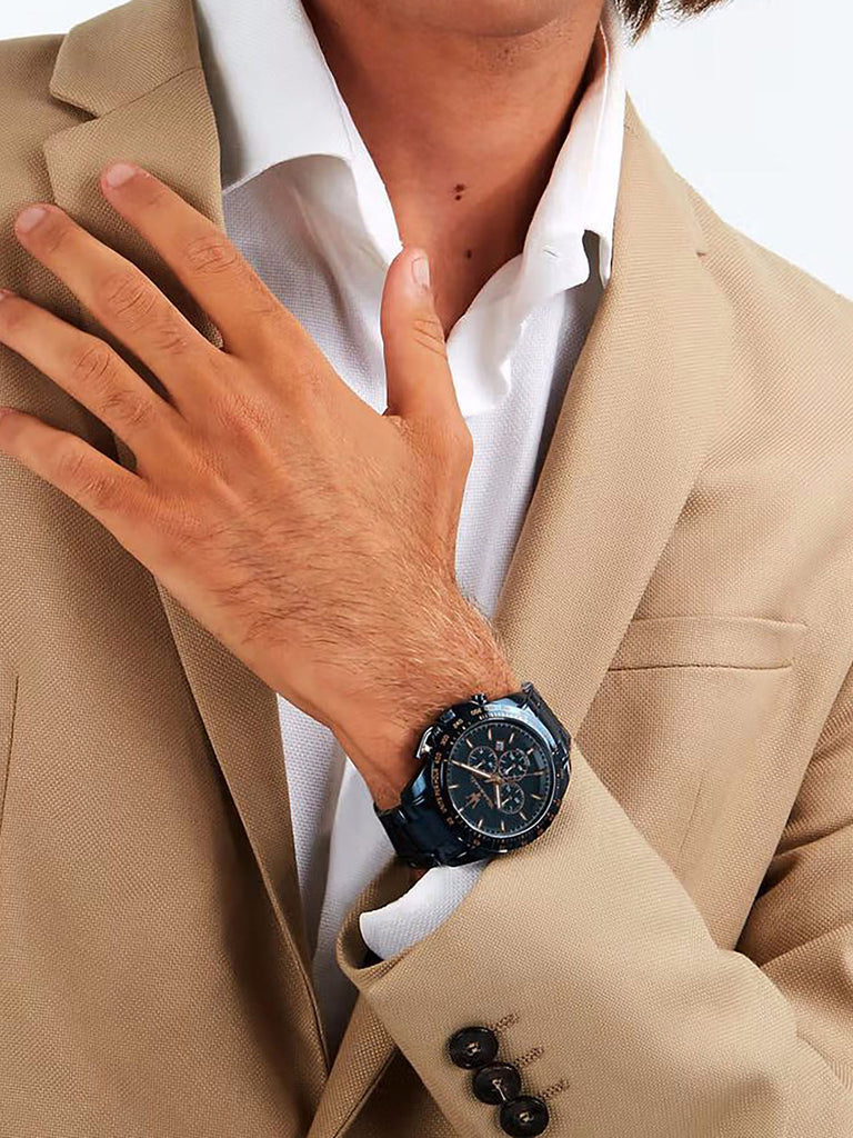 Buy Shop Maserati Traguardo Chronograph Blue Dial Blue Steel Strap Watch For Men - R8873612054 USA Online