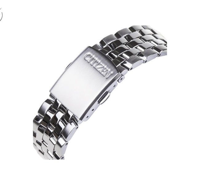 Buy Shop Citizen Eco Drive Chronograph Blue Dial Silver Steel Strap Watch For Men - AT2140-55L USA Online