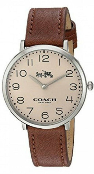 Buy Shop Coach Slim Easton White Dial Brown Leather Strap Watch for Women - 14502682 USA Online