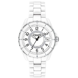 Buy Shop Coach Preston White Dial White Steel Strap Watch for Women - 14503462 USA Online