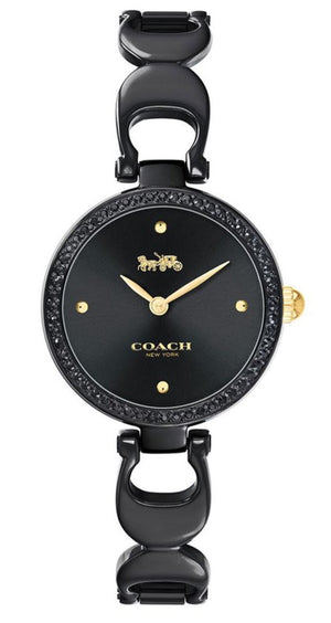 Buy Shop Coach Park Swarovski Crystals Black Dial Black Steel Strap Watch for Women - 14503564 USA Online
