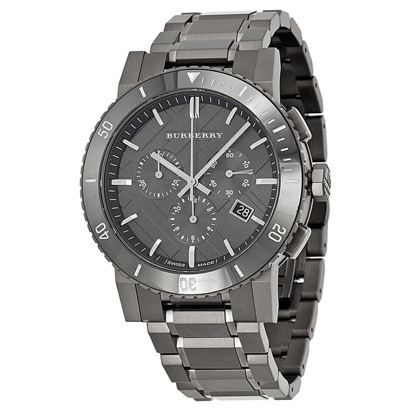 Buy Shop Burberry The City Grey Dial Gunmetal Grey Steel Strap Watch for Men - BU9381 USA Online