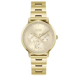 Buy Shop Hugo Boss Prima Gold Dial Gold Steel Strap Watch for Women - 1502572 USA Online