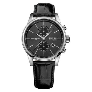 Buy Shop Hugo Boss Jet Black Dial Black Leather Strap Watch for Men - 1513279 USA Online